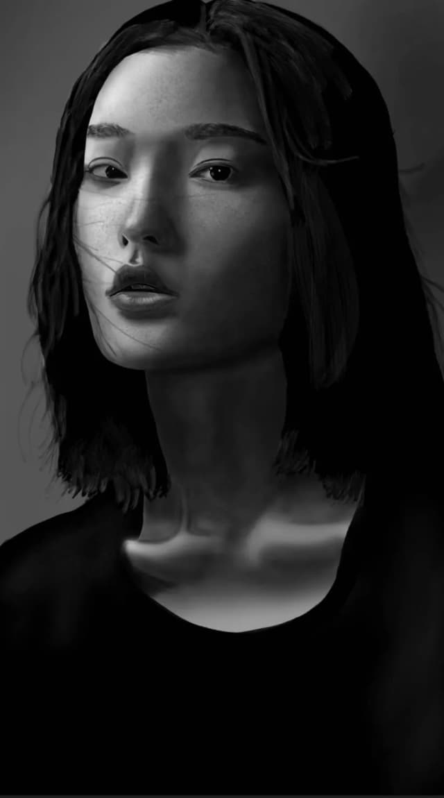 digitally painted portrait
